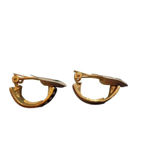 American Flag Gold clip on earrings - Picture 4 of 4